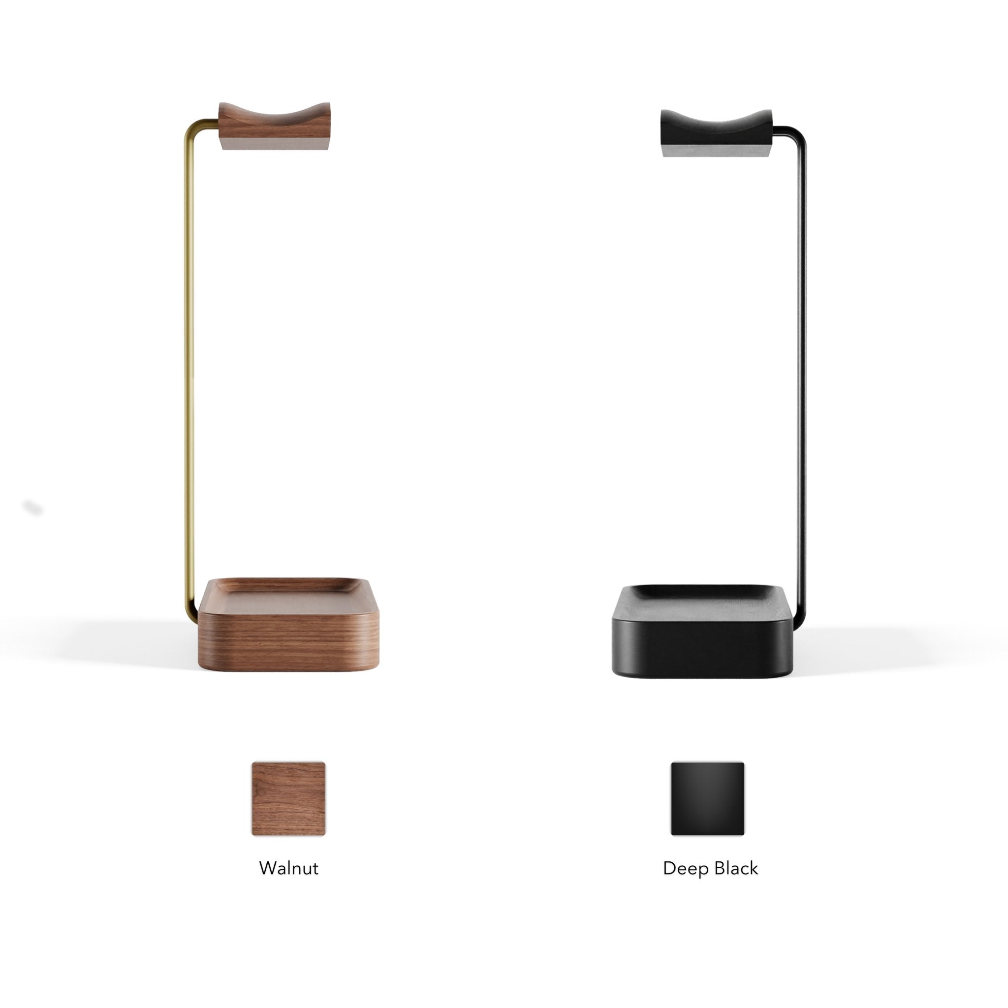 Walnut vs Black Wood Headphone Stand Comparison